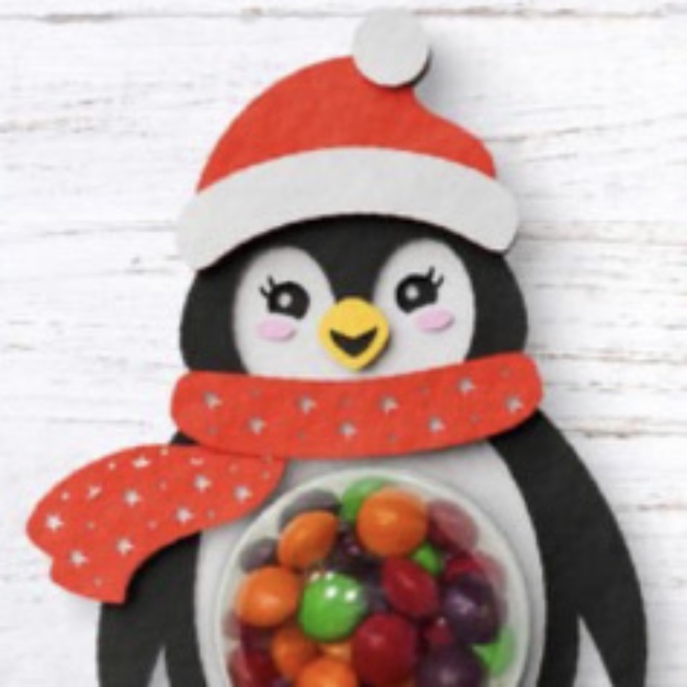 Penguin - Christmas Candy Holder Ornament Dome l Holiday Par…